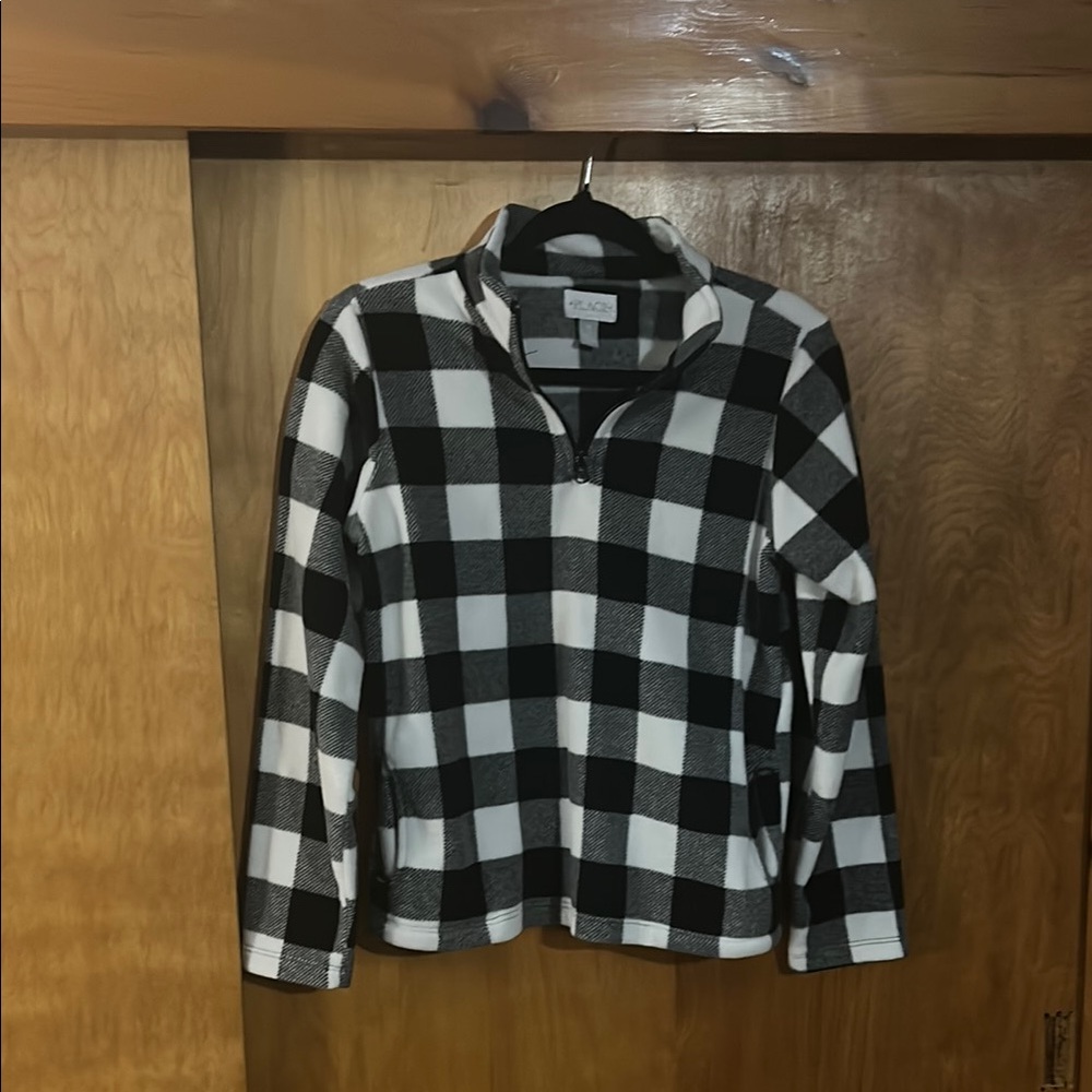 The Children's Place Black and White Checkered Sweatshirt